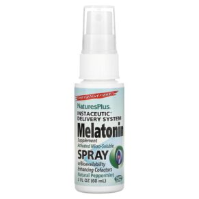 Thực phẩm chức năng NaturesPlus InstaNutrient Melatonin Spray Natural Peppermint 2 fl oz (60 ml) 097467047624