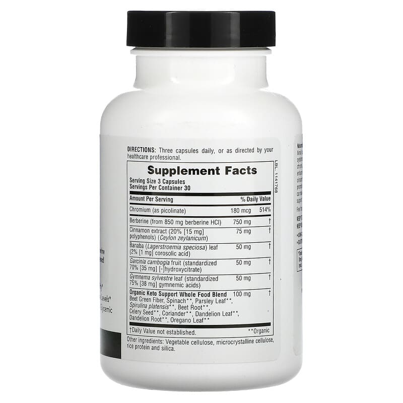 NaturesPlus Keto Living Sugar Control 90 Capsules 2 Thực phẩm bổ sung NaturesPlus Keto Living Sugar Control 90 Capsules 097467820043