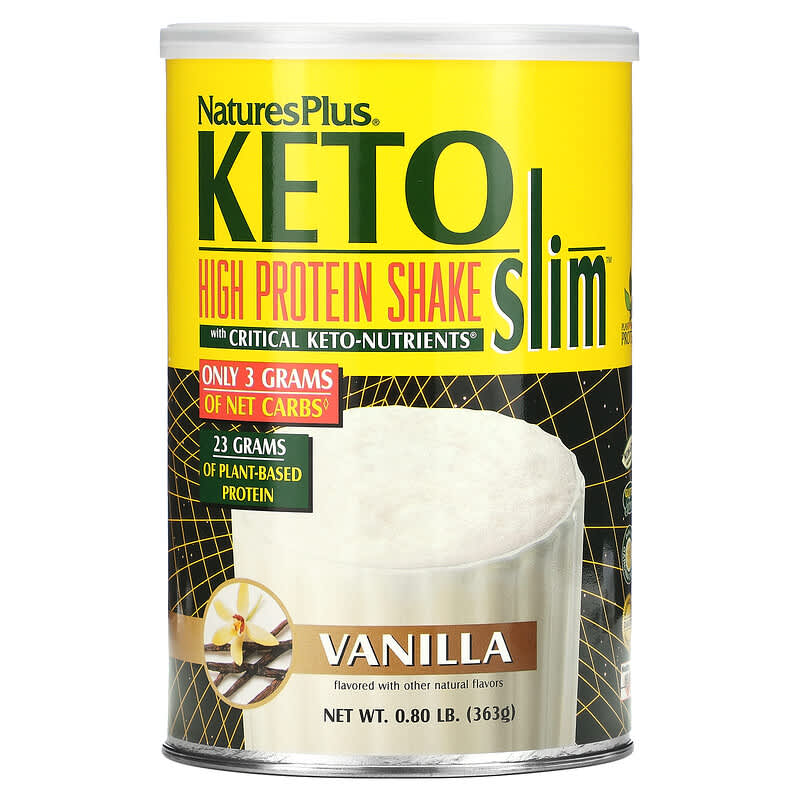 NaturesPlus Keto Slim High Protein Shake Vanilla 0.8 lb (363 g) 8 Thực phẩm chức năng NaturesPlus Keto Slim High Protein Shake Vanilla 0.8 lb (363 g) 097467473515