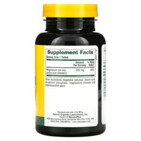NaturesPlus Magnesium 200 mg 90 Tablets 3 Thực phẩm bổ sung NaturesPlus Magnesium 200 mg 90 Tablets 097467033504