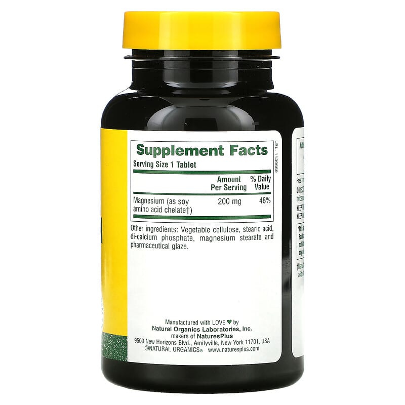 NaturesPlus Magnesium 200 mg 90 Tablets 2 Thực phẩm bổ sung NaturesPlus Magnesium 200 mg 90 Tablets 097467033504