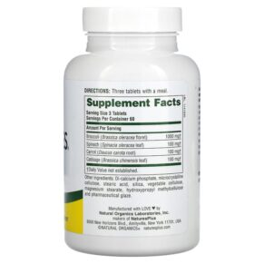 Thực phẩm bổ sung NaturesPlus Mixed Vegetables 180 Tablets 097467037786