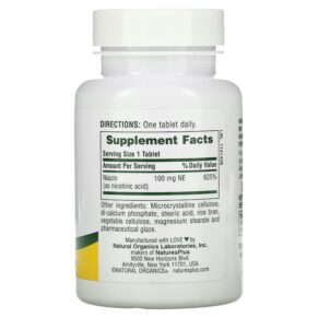 Thực phẩm bổ sung NaturesPlus Niacin 100 mg 90 Tablets 097467018501