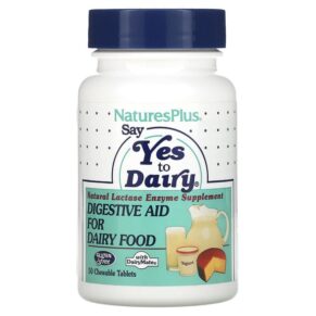 Thực phẩm chức năng NaturesPlus Say Yes to Dairy Digestive Aid For Dairy Food 50 Chewable Tablets 097467044401