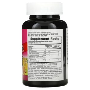 Thực phẩm bổ sung NaturesPlus Source of Life Animal Parade Children's Chewable Inner Ear Support Natural Cherry 90 Animal-Shaped Tablets 097467299498