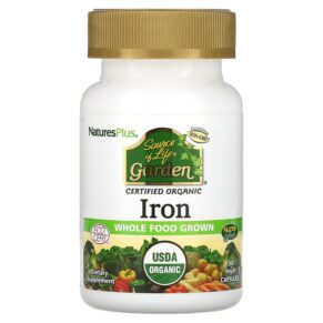 Thực phẩm chức năng NaturesPlus Source of Life Garden Iron 30 Vegan Capsules 097467307360