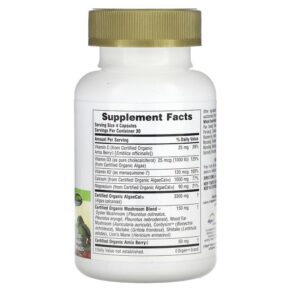 Thực phẩm bổ sung NaturesPlus Source of Life Garden Organic Bone Support 120 Vegan Capsules 097467307292