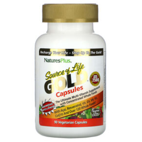 Thực phẩm chức năng NaturesPlus Source of Life Gold Capsules 90 Vegetarian Capsules 097467307162