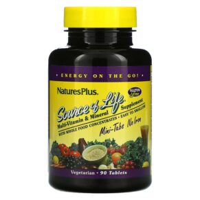 Thực phẩm chức năng NaturesPlus Source Of Life Multi-Vitamin & Mineral Supplement No Iron 90 Mini-Tablets 097467305878