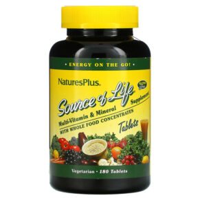 Thực phẩm chức năng NaturesPlus Source of Life Multi-Vitamin & Mineral Supplement with Whole Food Concentrates 180 Tablets 097467030589