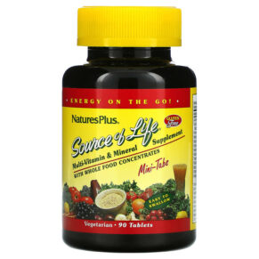 Thực phẩm chức năng NaturesPlus Source Of Life Multi-Vitamin & Mineral Supplement with Whole Food Concentrates 90 Mini-Tablets 097467305823