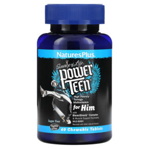 Thực phẩm chức năng NaturesPlus Source of Life Power Teen for Him Wild Berry 60 Chewable Tablets 097467300026
