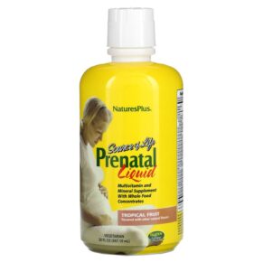 Thực phẩm chức năng NaturesPlus Source of Life Prenatal Liquid Tropical Fruit 30 fl oz (887.10 ml) 097467308411