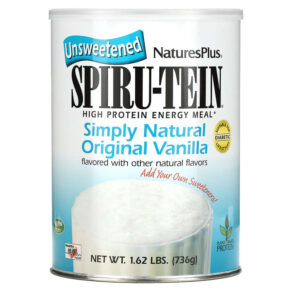 Thực phẩm chức năng NaturesPlus Spiru-Tein High Protein Energy Meal Unsweetened Simply Natural Original Vanilla 1.63 lbs (736 g) 097467458840
