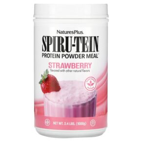 Thực phẩm chức năng NaturesPlus Spiru-Tein Protein Powder Meal Starwberry 2.4 lbs (1.088 g) 097467045743