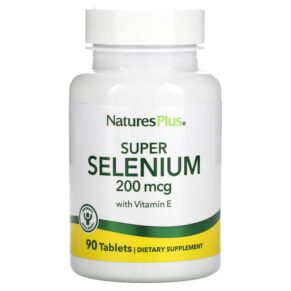 Thực phẩm chức năng NaturesPlus Super Selenium With Vitamin E 200 mcg 90 Tablets 097467035010