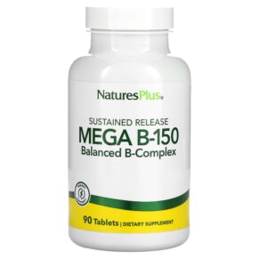 Thực phẩm chức năng NaturesPlus Sustained Release Mega B-150 Balanced B-Complex 90 Tablets 097467014558