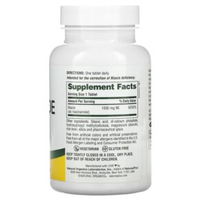 NaturesPlus Sustained Release Niacinamide 1000 mg 90 Tablets 3 Thực phẩm bổ sung NaturesPlus Sustained Release Niacinamide 1000 mg 90 Tablets 097467019300