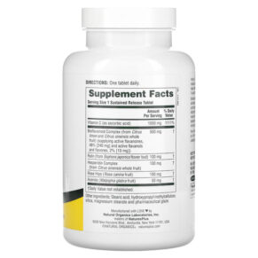 Thực phẩm bổ sung NaturesPlus Sustained Release Super C Complex 180 Tablets 097467024816