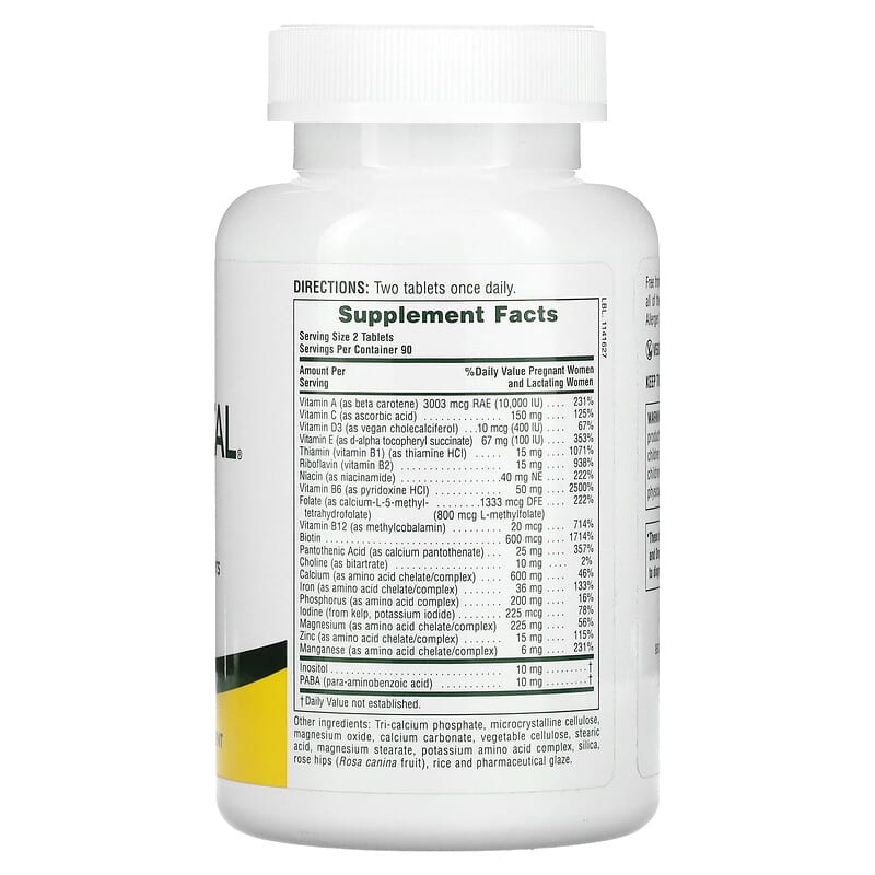 NaturesPlus Ultra Prenatal Multivitamin 180 Tablets 2 Thực phẩm bổ sung NaturesPlus Ultra Prenatal Multivitamin 180 Tablets 097467030855