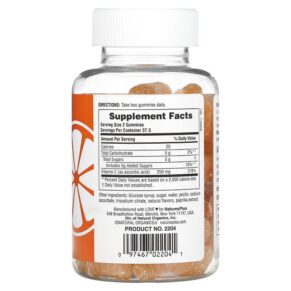 Thực phẩm bổ sung NaturesPlus Vitamin C Gummies Orange 125 mg 75 Gummies 097467022041
