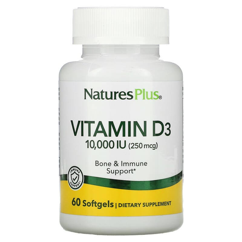 NaturesPlus Vitamin D3 10.000 IU (250 mcg) 60 Softgels 8 Thực phẩm chức năng NaturesPlus Vitamin D3 10.000 IU (250 mcg) 60 Softgels 097467010482