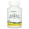Thực phẩm chức năng NaturesPlus Vitamin D3 & K2 90 Capsules 097467010437