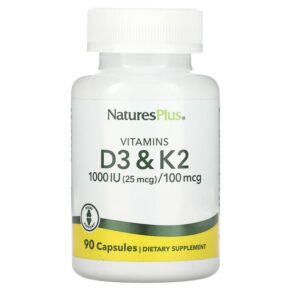 Thực phẩm chức năng NaturesPlus Vitamin D3 & K2 90 Capsules 097467010437