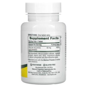 Thực phẩm bổ sung NaturesPlus Zinc 50 mg 90 Tablets 097467036451