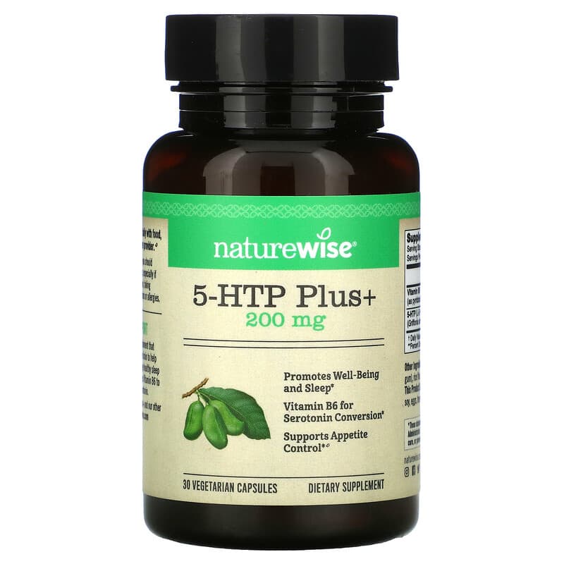 NatureWise 5-HTP Plus+ 200 mg 30 Vegetarian Capsules 8 Thực phẩm chức năng NatureWise 5-HTP Plus+ 200 mg 30 Vegetarian Capsules 858081006103