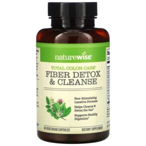 Thực phẩm chức năng NatureWise Fiber Detox & Cleanse 60 Vegetarian Capsules 858081006639