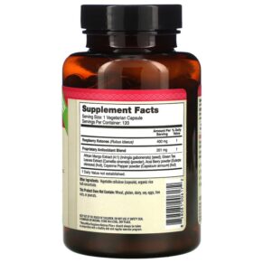 Thực phẩm bổ sung NatureWise Raspberry Ketones Plus+ 120 Vegetarian Capsules 858081006172