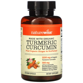 Thực phẩm chức năng NatureWise Turmeric Curcumin 90 Vegan Capsules 858081006196