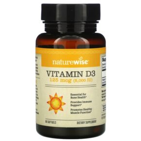 Thực phẩm chức năng NatureWise Vitamin D3 125 mcg (5.000 IU) 90 Softgels 858081006202