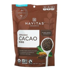 Thực phẩm chức năng Navitas Organics Organic Cacao Nibs 16 oz (454 g) 858847000697