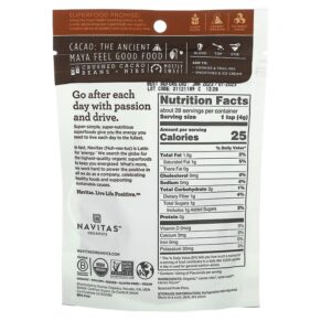 Thực phẩm bổ sung Navitas Organics Organic Cacao Sweet Nibs 4 oz (113 g) 858847000321