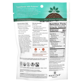 Thực phẩm bổ sung Navitas Organics Organic Cacao Wafers Unsweetened 8 oz (227 g) 811961022587