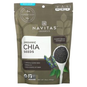 Thực phẩm chức năng Navitas Organics Organic Chia Seeds 16 oz (454 g) 858847000338
