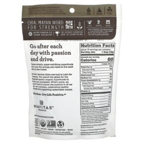 Thực phẩm bổ sung Navitas Organics Organic Chia Seeds 8 oz (227 g) 858847000284