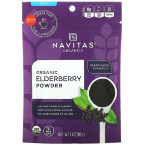 Thực phẩm chức năng Navitas Organics Organic Elderberry Powder 3 oz (85 g) 811961022730