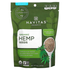 Thực phẩm chức năng Navitas Organics Organic Hemp Seeds 8 oz (227 g) 858847000147