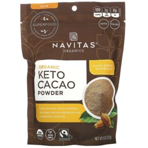 Thực phẩm chức năng Navitas Organics Organic Keto Cacao Powder 8 oz (227 g) 811961022266