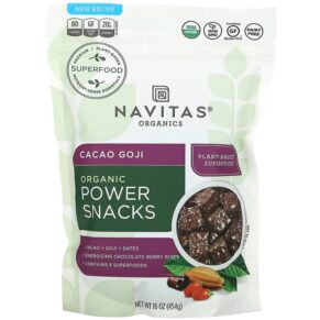 Thực phẩm chức năng Navitas Organics Organic Power Snack Cacao Goji 16 oz (454 g) 811961021047