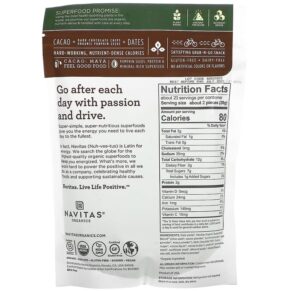 Thực phẩm bổ sung Navitas Organics Organic Power Snacks Chocolate Cacao 16 oz (454 g) 811961022013