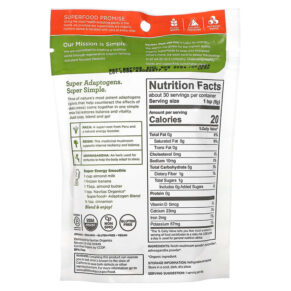 Navitas Organics Organic Superfood+ Adaptogen Blend Maca + Reishi + Ashwagandha 6.3 oz (180 g) 3 Thực phẩm bổ sung Navitas Organics Organic Superfood+ Adaptogen Blend Maca + Reishi + Ashwagandha 6.3 oz (180 g) 811961022389