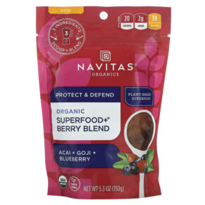 Thực phẩm chức năng Navitas Organics Organic Superfood+ Berry Blend Acai + Goji + Blueberry 5.3 oz (150 g) 811961022518