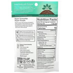 Thực phẩm bổ sung Navitas Organics Organic Superfood+ Immunity Blend Vitamin C Powerhouse Camu + Orange + Acerola Cherry 4.2 oz (120 g) 811961022648