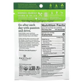 Thực phẩm bổ sung Navitas Organics Organic Wheatgrass Juice Powder 1 oz (28 g) 858847000154