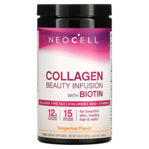 Thực phẩm chức năng NeoCell Collagen Beauty Infusion Drink Mix with Biotin Tangerine 11.6 oz (330 g) 016185129436