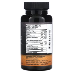 Thực phẩm bổ sung Nested Naturals B-Complex 60 Vegan Capsules 852446007224